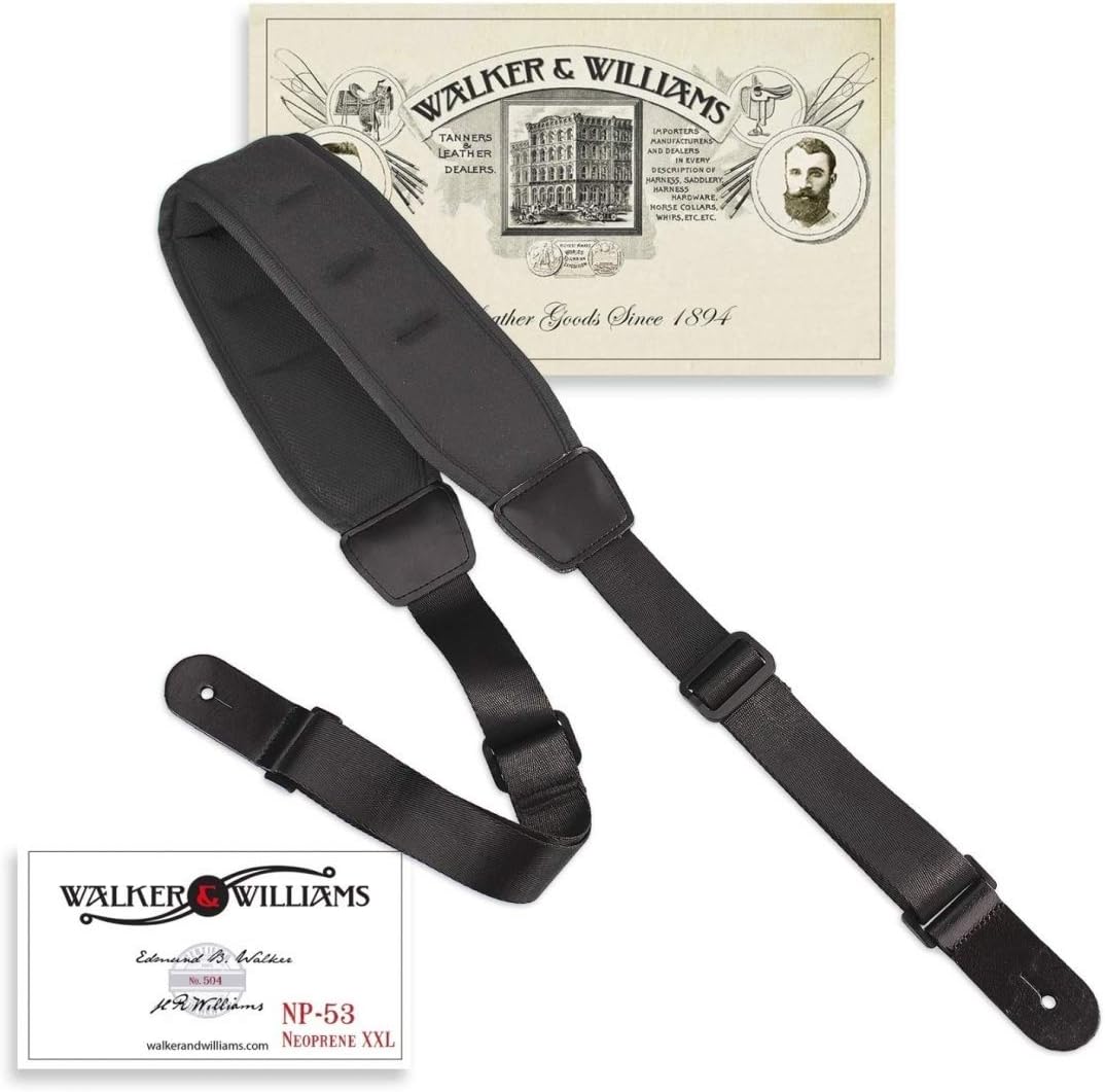 Walker & Williams np-53 XXL neopreno correa Guitarra o bajo Super largo hasta 68 