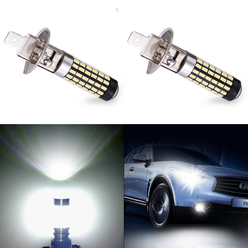 Amazon.com: Catinbow LED Fog Light Bulbs H1 High Power 3014-78SMD Auto Fog  Light Bulb Replacement 1500LM LED Fog lights DRL White 6000K - 2 Pcs:  Automotive