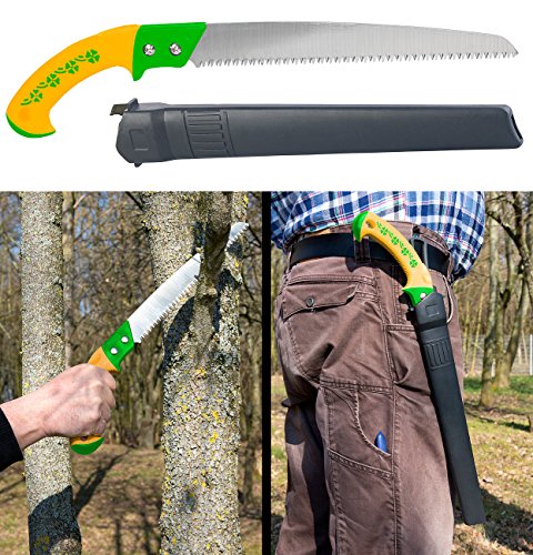 Royal Gardineer Baumsäge: Handsäge mit Grobzahnung & Holster, 30-cm-Sägeblatt, 65Mn-Carbon-Stahl (Baumsäge Handsäge, Sägen, Sägeblätter) – Bild 4