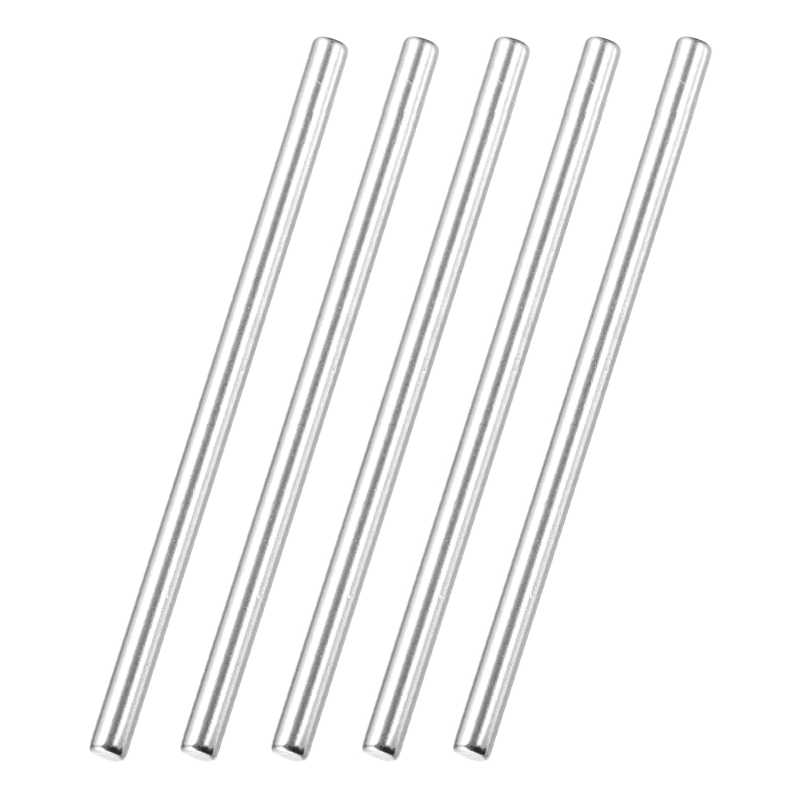 sourcing map 60 Pack RC Wheel Axle Pin, 2x30mm Steel Hex Wheel Hub Nut Pin Replacement for DIY RC Car Truck Boat Helicopter Model Part, Silver