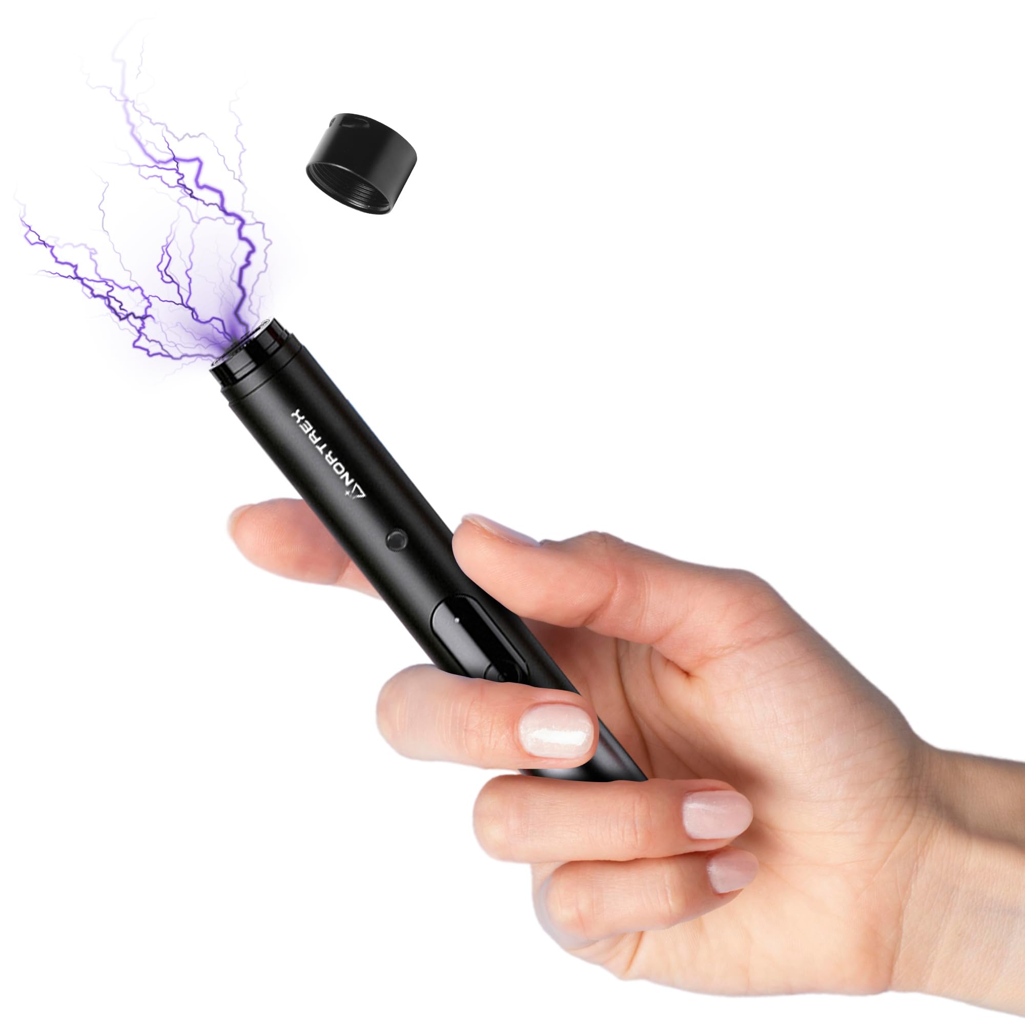 Photo 1 of NORTREX 3-in-1 Self Defense Stun Pen with 90dB Alarm & LED Flashlight - USB Rechargeable Personal Protection Device