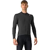 CASTELLI Men’s Espresso Thermal Jersey, Long Sleeve Full Zip Up Fleece Lined Jersey for Road & Gravel Cycling and Biking