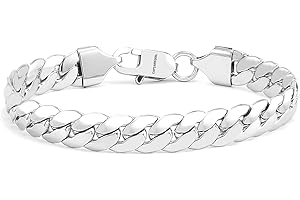 CaptainSteeL Cuban Bracelet for Men and Women, 7/7.5/8/9inch Stainless Steel Bracelet, Gold Plating/Stainless Steel Fashion Jewelry Bracelet, Holiday Gift with Flannel Bag