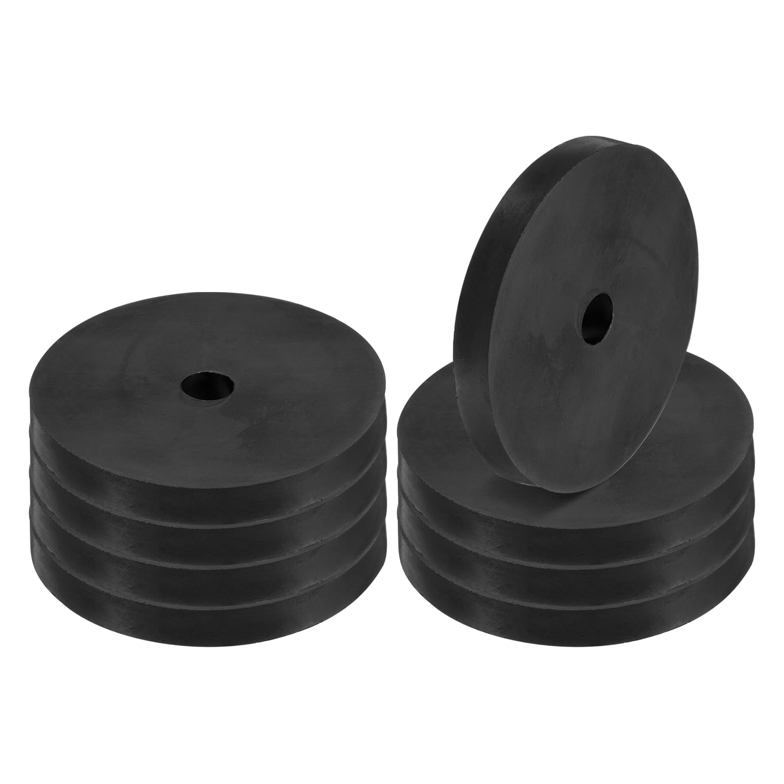 PATIKIL Multi Purpose Rubber Spacer, 8 Pcs 3.1"OD 0.47"ID 0.4"Thickness Neoprene Round Anti-Vibration Isolation Pads Isolator Rubber Bushings Spacer Washer for HVAC Bolts Car Accessories