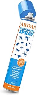 ARDAP Ungezieferspray mit Sofort- & Langzeitwirkung 750ml - Insektenspray zur Bekämpfung von akutem Ungeziefer- & Insektenbefall - Bis zu 6 Wochen wirksamer Schutz