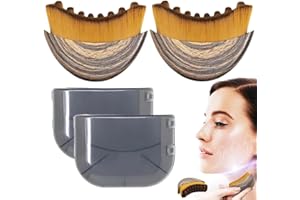 HIDLY New Lymphatic Contour Face Brush, Dry Brushing Face Brush, Lymphatic Drainage Massager for Face, Chin & Jawline Sculpting, Ergonomically Designed to Fit The Skin Precisely and Relieve Fatigue (2pcs)