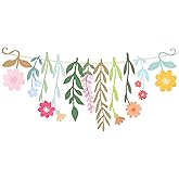 Flower Banner Garland, Wildflower Banner, Colorful Paper Flowers Garland, Groovy Boho Floral Leaf Banners for Party Decoration, Wedding Backdrop, Birthday, Baby Shower