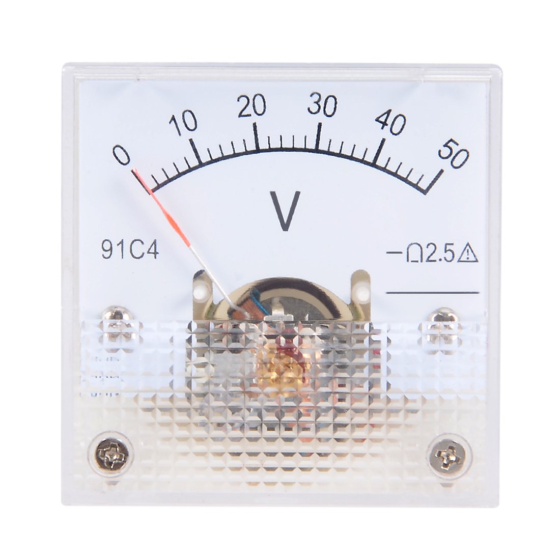 sourcingmap DC 0-50V Analog Panel Voltage Gauge Volt Meter 91C4 2.5% Error Margin