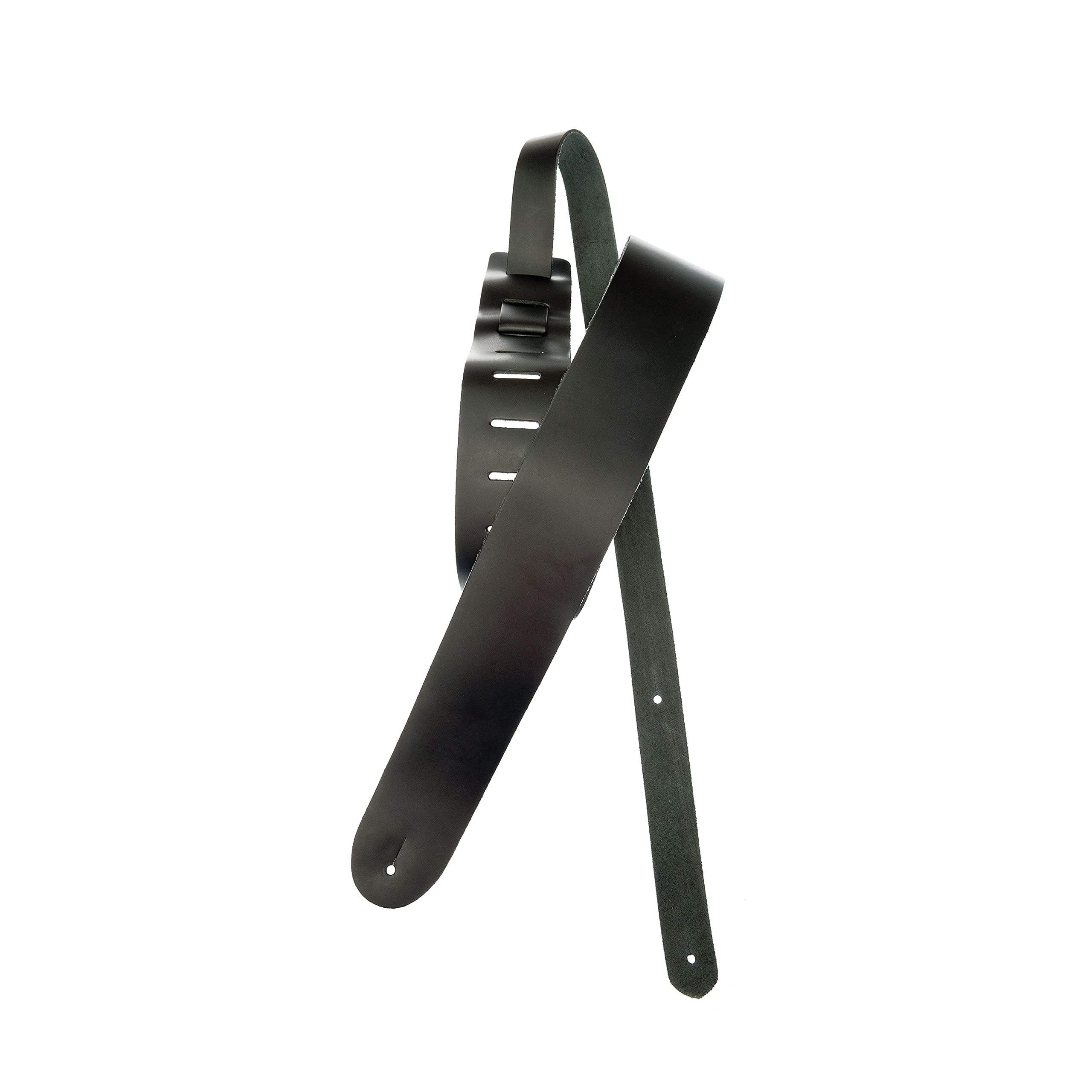 Planet Waves D'Addario Classic Leather Adjustable Extra Long Guitar Strap, Black