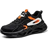 Ruivina Steel Toe Shoes for Women Men Wide fit Indestructible Work Sneakers Safety Shoes Lightweight Slip Resistant Puncture Proof Composite Toe Shoe