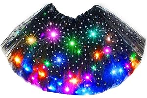 Nicute Light Up Tutu Led Layered Tulle Tutus Skirt for Women