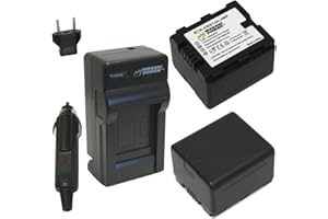 Wasabi Power Battery (2-Pack) and Charger Kit for Panasonic VW-VBN130 and Panasonic HC-X800, HC-X900, HC-X900M, HC-X910, HC-X