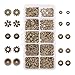 PH PandaHall 500pcs 10 Style Tibetan Alloy Antique Bronze Spacer Beads Gear Bicone Flower Metal Spacers for Bracelet Necklace Jewelry Making