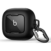 SURITCH for Beats Powerbeats Pro 2 Case Cover, Magnetic Locking Cases for Beats Powerbeats Pro 2 2025, Shockproof Bumper Protective Covers with Carabiner & Keyring & Cleaner Kit, Black