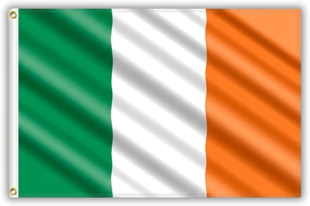 SHATCHI Ireland Flag 5ft x 3ft Polyester with Brass Eyelets
