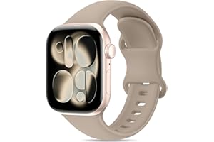 Premium Sport Band Compatible with Apple Watch Bands 40mm 38mm 41mm 42mm 44mm 45mm 46mm 49mm Women Men, Soft Silicone Waterpr