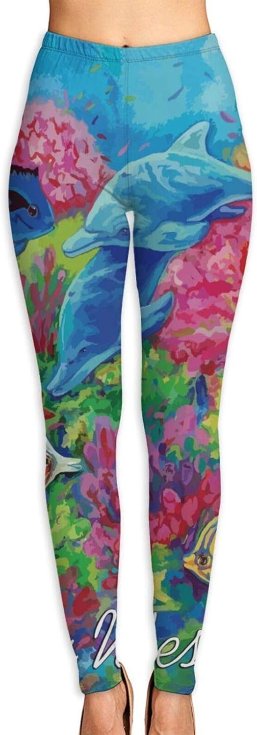 Yoga Pants for Women Coral Reef Key West Lady