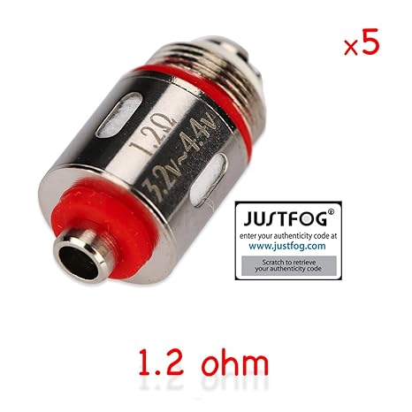 Justfog Q16, Q14, C14, G14, S14 parts 1.2 ohm resistors 2017 New Blister 5 pcs (nicotine-free)
