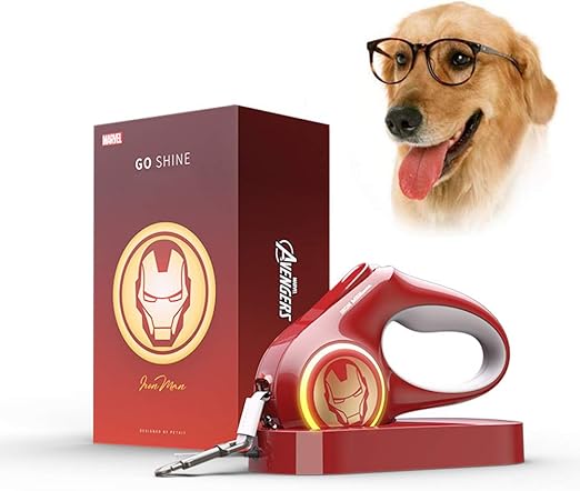 Amazon Co Jp 引き込み式犬用リーシュ Led引き込み式カラーライトリーシュハーネス ロック リリース機構付き Ironman ホーム キッチン