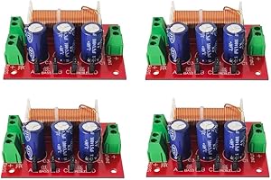 Geynutaly 4 PCS 400W Speaker Crossover 2 Way Audio Adjustment Filter Frequency Divider for 2-16Ohm