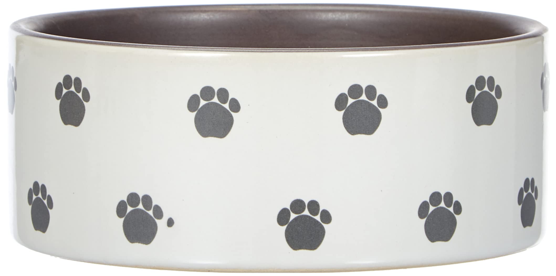 Nobby Pata Dog Ceramic Bowl Diameter 15.0 x 6.0 cm Cream/Grey