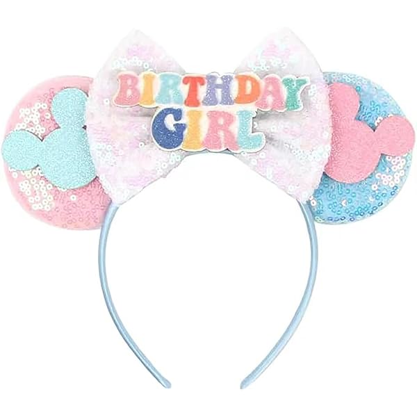 Lot De 2 Bandeaux à Oreilles De Souris Avec Nœuds Pailletés - Accessoire De Fête Pour Enfants Et Adultes - Déguisement Princesse