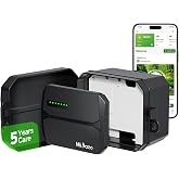Outdoor Smart Sprinklers Controller 2.4GHz WiFi, Irrigation Controller Easy Use App Enabled, 6 Zones + 16 Plans, Save Water Auto Skip Rain, Freeze &amp; Wind, 10 Minutes Install