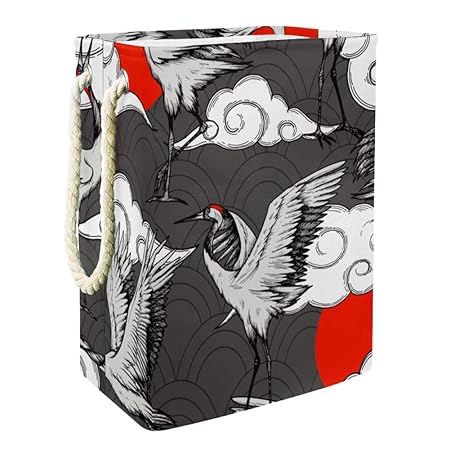 Weiße Kranichwolke Zusammenklappbarer Wäschekorb Faltbarer Korb