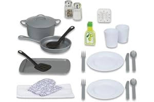 Melissa & Doug 22-Piece Play Kitchen Accessories Set - Utensils, Pot, Pans, and MoreKids Kitchen Accessory Toys for Ages 3+