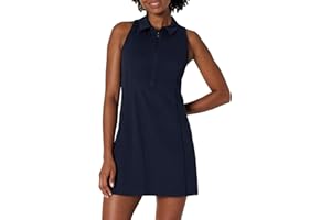 Amazon Essentials Women's Active Formflex Buttery Soft Polo Tennis Dress with Built-in Bra & Shorts