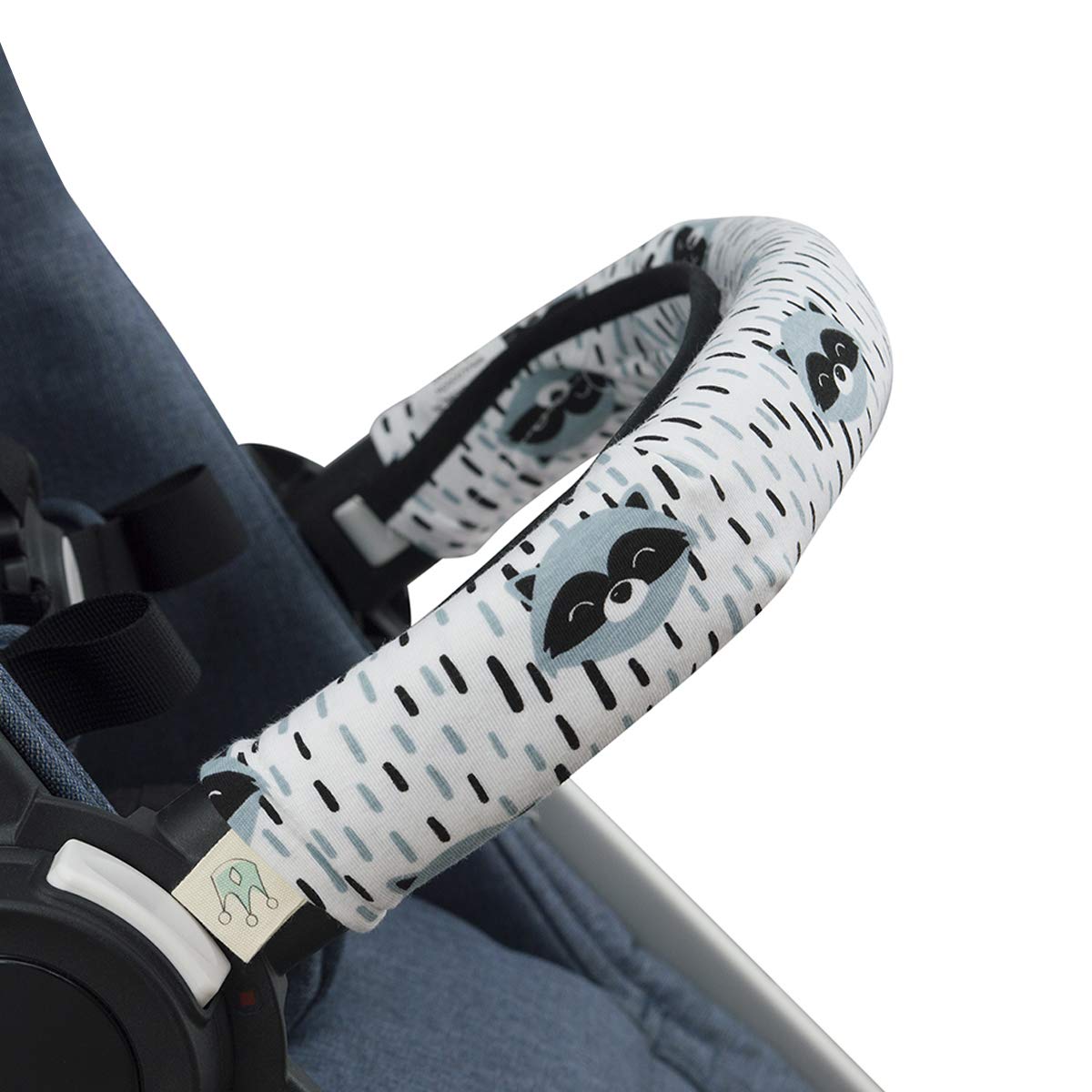 JYOKO Kids Covers Handle, Covers Railing for Stroller (Raccoon, Individual)