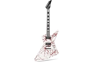 WestCreek Revenge Solid Body Electric Guitar, Heavy Metal Guitar, Right Handed, Alnico Humbucker Pickups, Rounded End Jumbo F