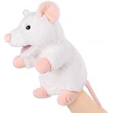 Animal Hand Puppets 11 Inch Sea Turtle Plush Dinosaur Animals Hand Puppet Toys Role-Play Toy Puppets for Kids Storytelling Imaginative Pretend Play Teaching Preschool(Rat)