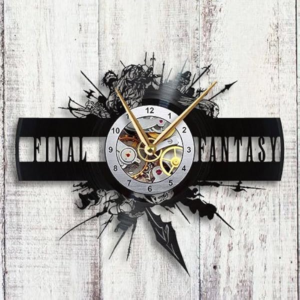 Amazon Com Taniastore Final Fantasy Xiv Design Vinyl Record Wall Clock Unique Gifts For Him Her Gift Ideas For Mothers Day Father Birthday Anniversary Wedding Cute And Funny Original Gifts For Everybody Home