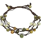 Infinityee888 Small Jade Bead Bracelets Woven Feng Shui for Men, Women Bracelet-BC02