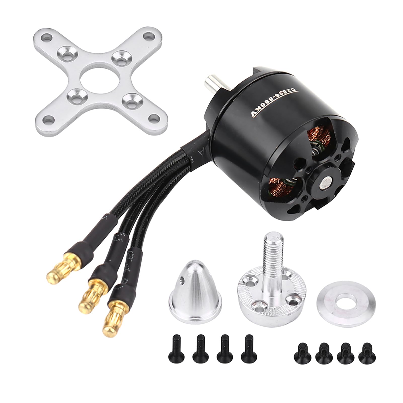 Dilwe RC Airplane Motor, 2216 880KV Motor for RC Fixed-Wing Airplane Remote Control Part