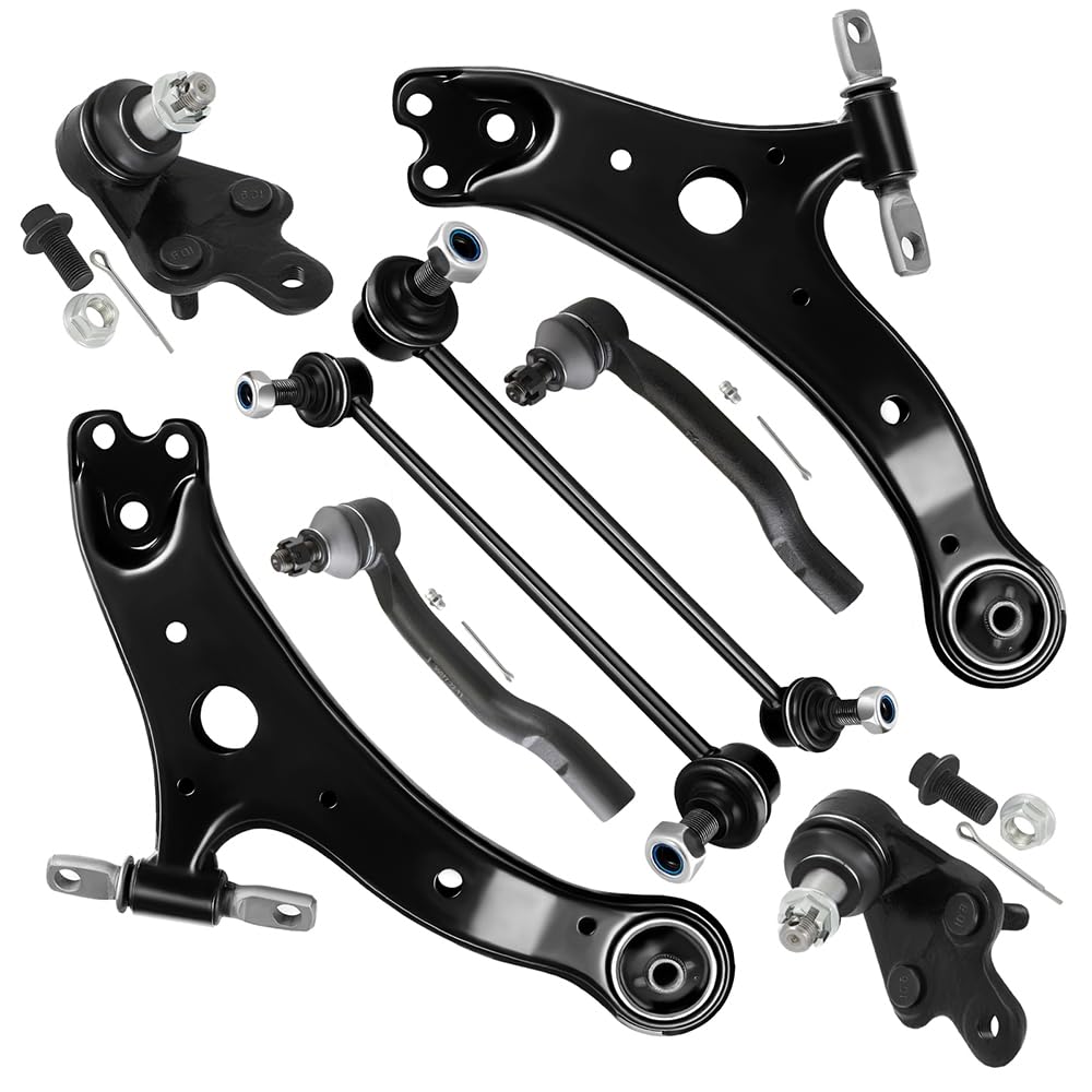 Photo 1 of SCITOO 8pcs Front Suspension Kit Lower Control Arm Assembly Lower Ball Joints Outer Tie Rod Ends Sway Bar Links Fit For 2013-2018 For Toyota Avalon 2012-2017 For Toyota Camry