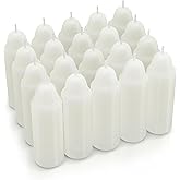 12-Hour White Candles Compatible with Candle Lanterns, Long-Burning Candles for Outdoor, Camping, Emergency, Survival Emergency Preparedness- 20Pack