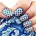24 Sheets New Nail Hollow Irregular Grid Stencil Reusable Manicure Stickers