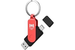 MOSDART 256GB USB3.1 Fast Speed C and A Dual Flash Drive, exFAT Memory Stick with Keychain and LED Indicator, for iPhone 15 a