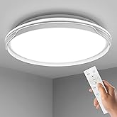 OOWOLF Flush Mount LED Ceiling Light Fixture, 2700K-6500K Super Bright 40W 4000LM 15.75 Inch Dimmable Warm/White Light Kitche