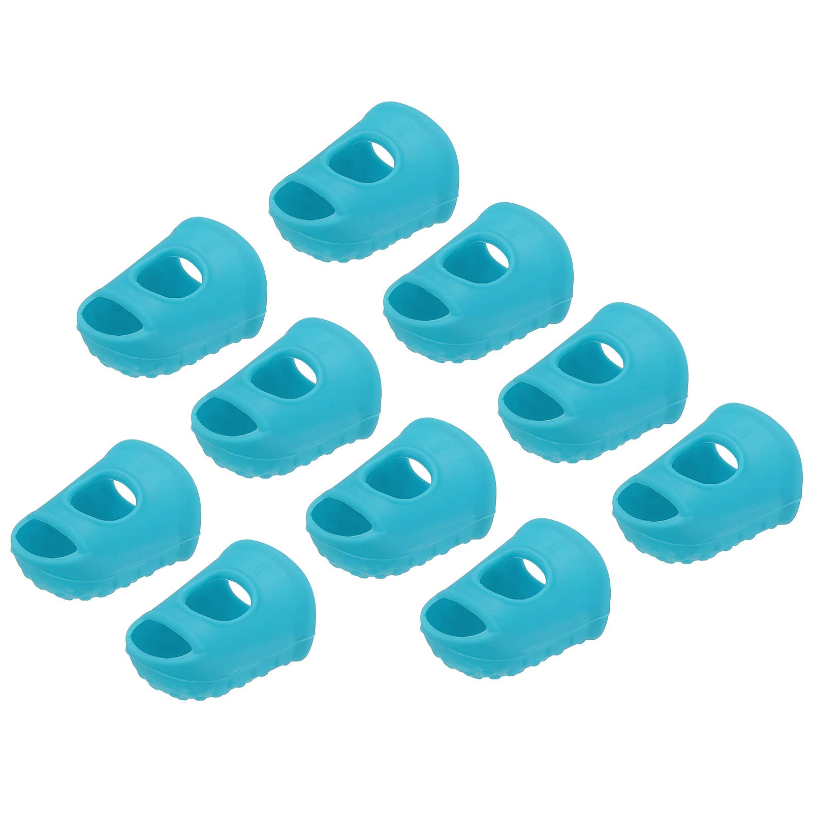 YOKIVE 10 Pcs Fingertip Protector Silicone Fingertip Covers | Protect Fingers, Great for Playing Guitar, Sewing, Cutting (Light Blue, 28mm/1.1-inch)