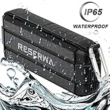 Reserwa Bluetooth Speakers with TWS Pairing Function Wireless Speakers V4.2 IPX5 Waterproof Full-range Speakers Enhanced Bass Built-in Mic Portable Speaker for Outdoor Home Shower Beach (Black)