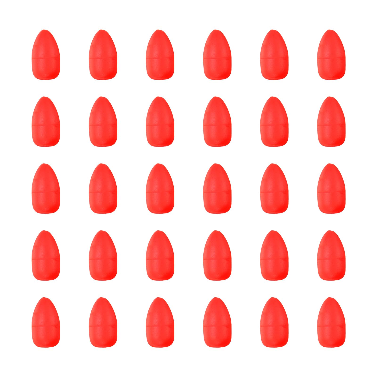 PATIKIL Fishing Foam Floats 0.5 Inch, 30 Pack Oval Snell Floats Fly Fishing Strike Indicator for Pompano Rig Trout Catfish Walleye, Red Yellow