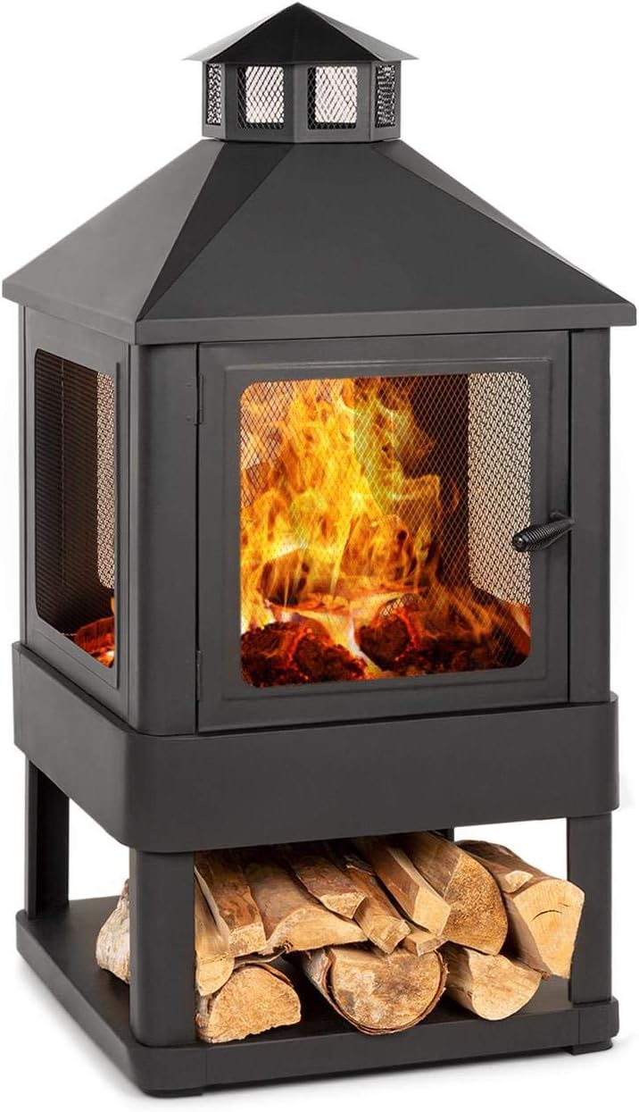 blumfeldt Macondo Fireplace Garden Fireplace Outdoor Fireplace, Rustic Look, Decorative