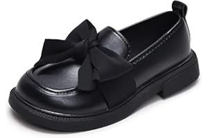 YOUNIFIZ Toddler Girl’s Dress Shoes Comfort Bowtie Princess Oxford Style School Uniform Shoes Loafer Flats