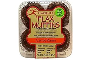 FLAX4LIFE Muffins, Carrot Raisin, 14 Ounce (Pack of 6)