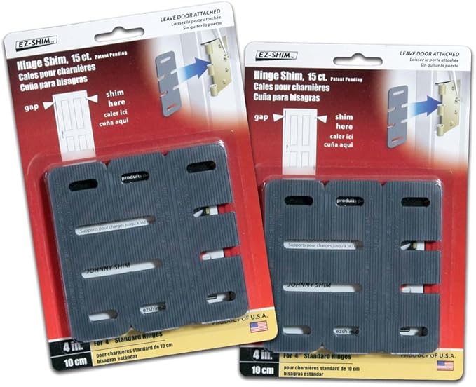 EZShim, Inc. HS400BP 4" Quick Align Hinge Shim (Two Packs of 15