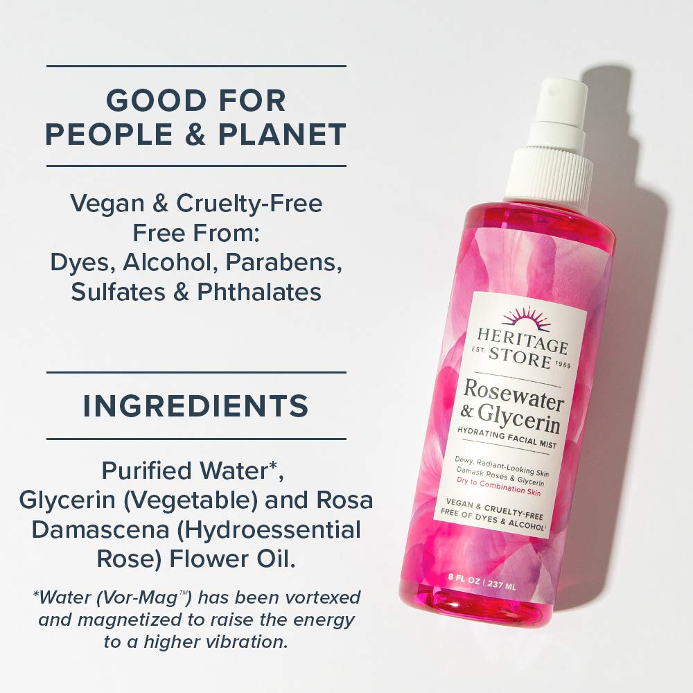 Heritage Store Rosewater with Glycerin, Nicht zutreffend, 237 ml (Pack of 1) - Image 5