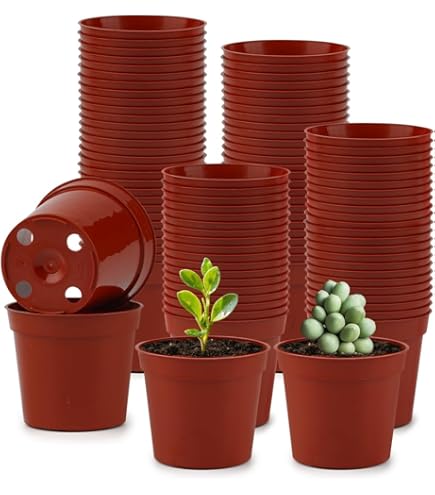 Amazon.com: RooTrimmer 60 Pack 3 Inch Black Nursery Pots - Plastic
